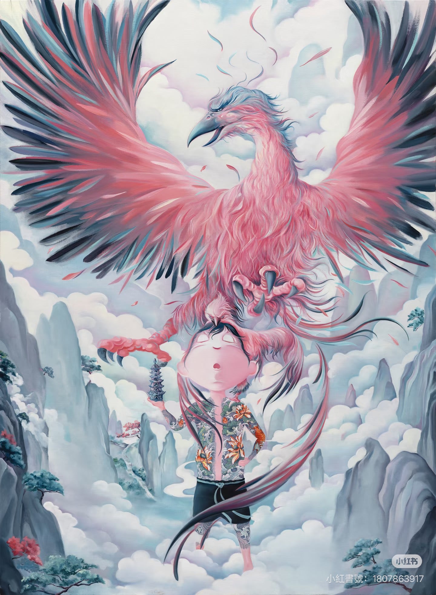 神話故事·朱雀|限量原作油畫